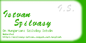 istvan szilvasy business card