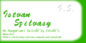 istvan szilvasy business card